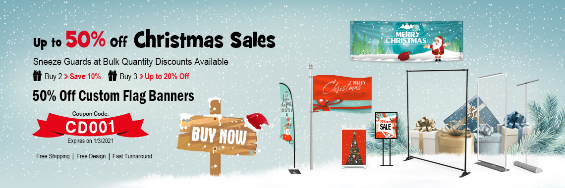 50% Off Custom Christmas Flags & Holiday Flags